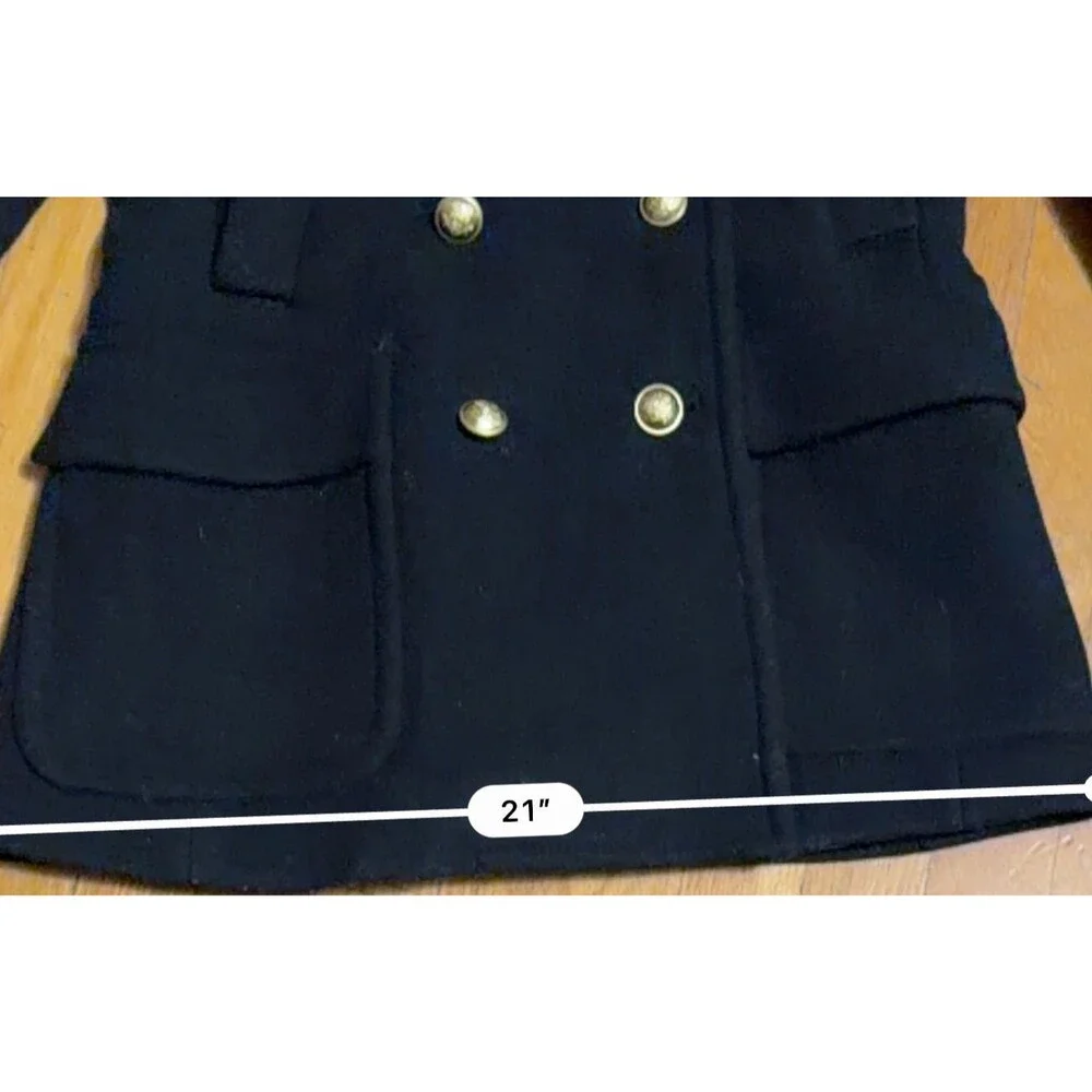 J.Crew Boys Stadium Cloth Peacoat Size 8T Black Wool Blend Nello Gori - Picture 8 of 14